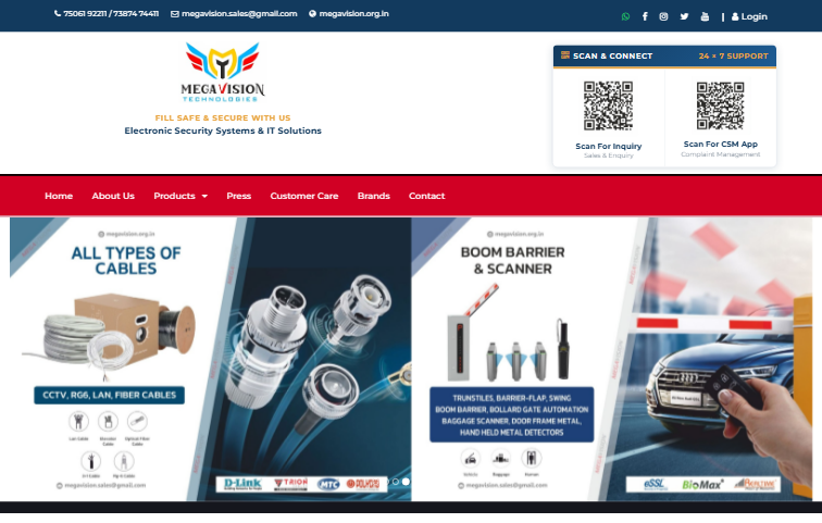 Megavision Technologies product catalogue