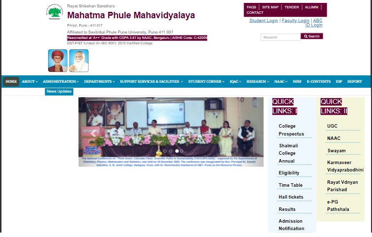 Mahatma Phule College, Pimpri - NAAC website